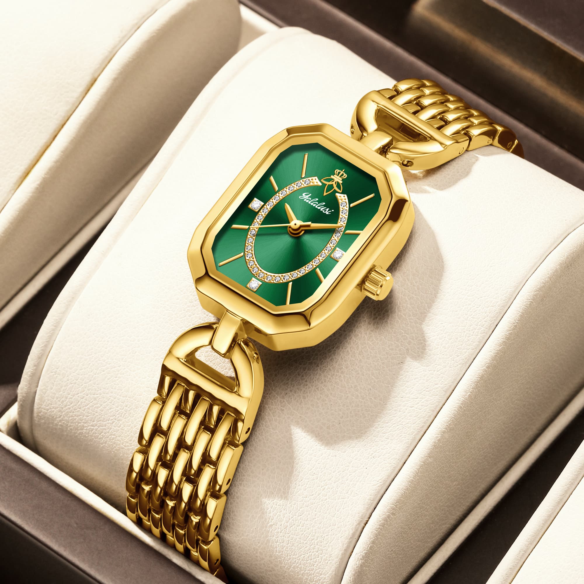 Luxury Watch With Bracelet - YaLaLuSi 레트로 사각형 디자인, 합리적인 가격의