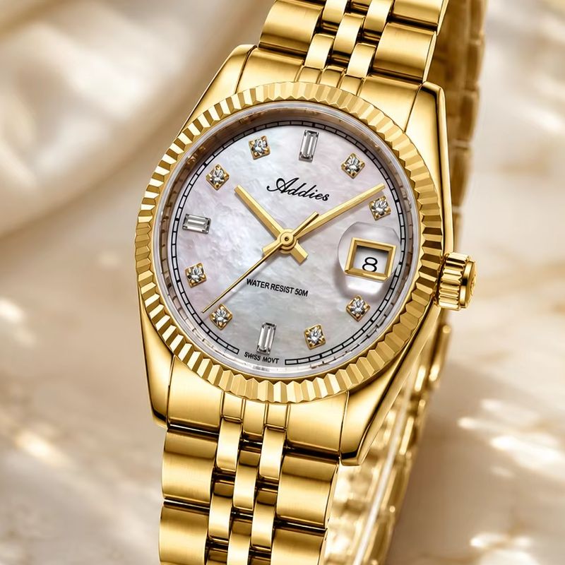 Sapphire Crystal Display - ADDIES 스테인레스 스틸 날짜 표시 AW25905