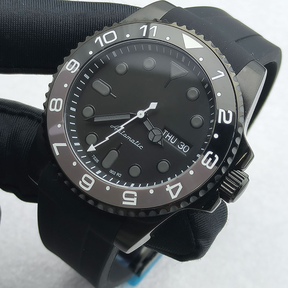 40MM NH36 시계 블랙 남성용 스테인레스 스틸 기 - Sapphire Crystal Display 리뷰 및 가격