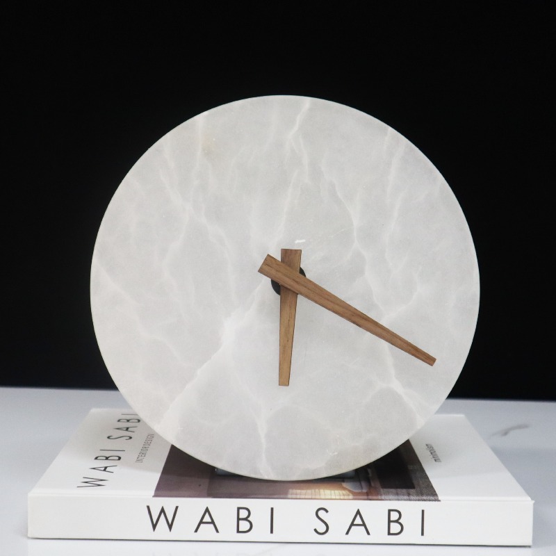 대리석 테이블 시계 장식 탁상 시계 럭셔리 침묵 책상  - Table Watch Luxury 리뷰 및 가격