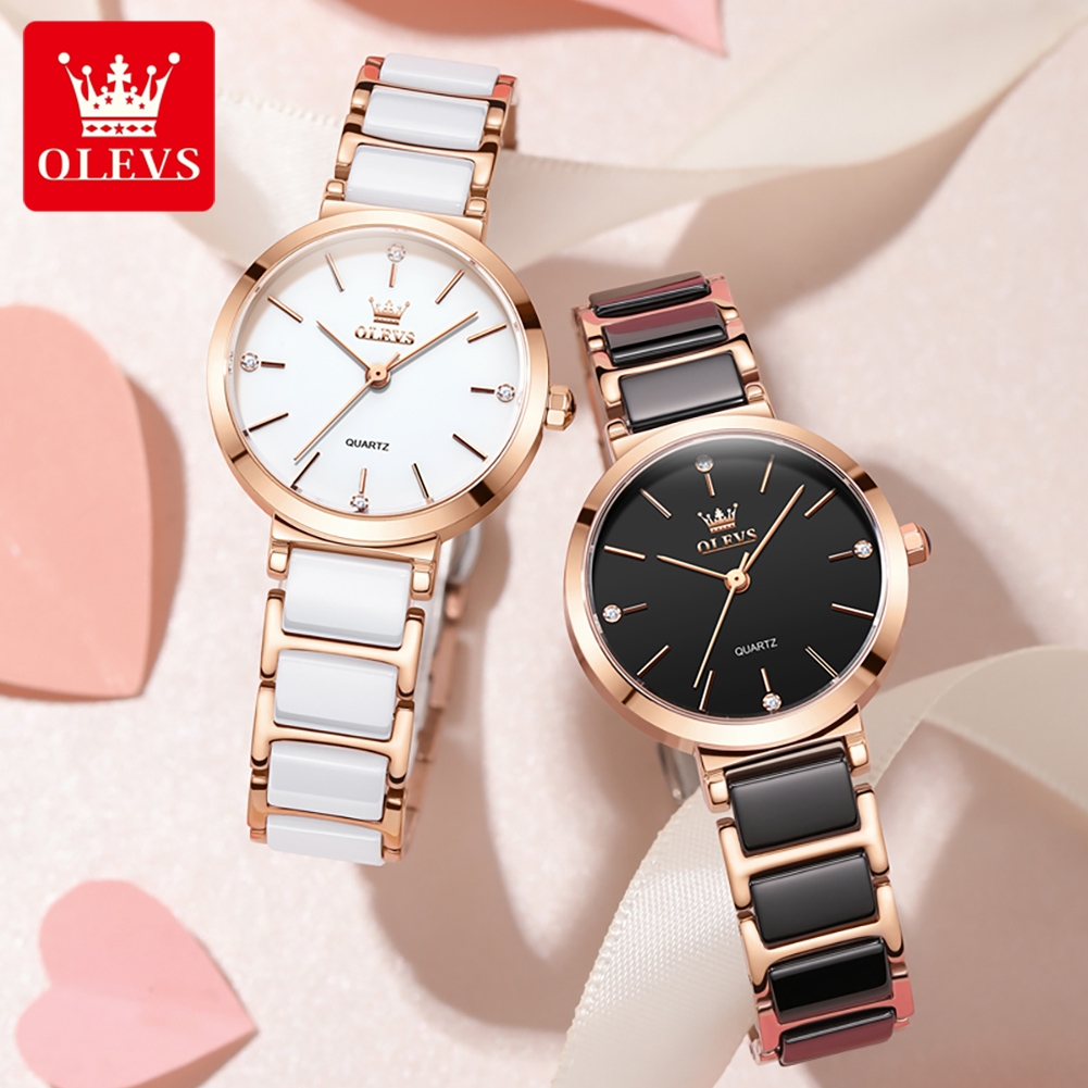 OLEVS 여성 시계 5877 고급스러운 우아한 쿼츠  - Luxury Watch With Bracelet 리뷰 및 가격