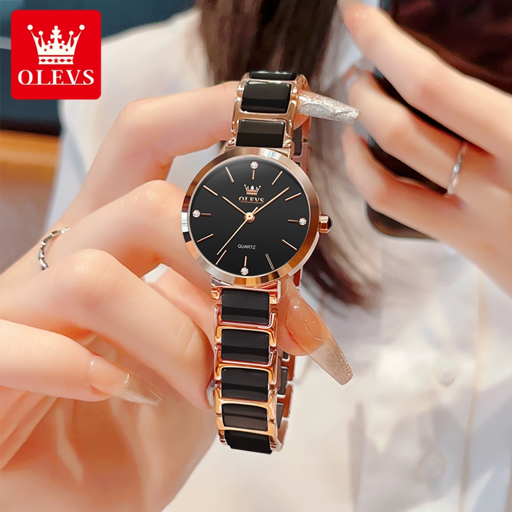 OLEVS 여성 시계 5877 고급스러운 우아한 쿼츠  - Luxury Watch With Bracelet 리뷰 및 가격