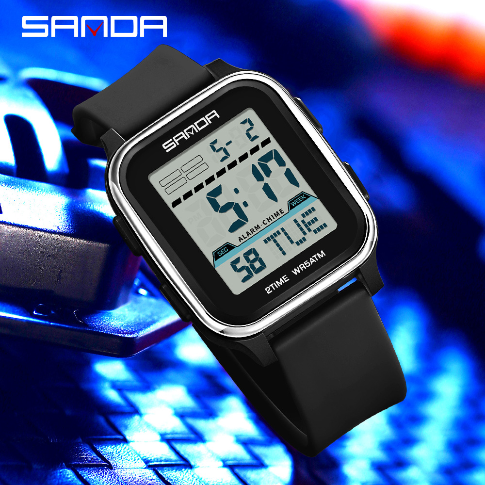 SANDA 새로운 패션 트렌드 남성용 타이밍 전자 시계 - Luxury Watch Shop 리뷰 및 가격