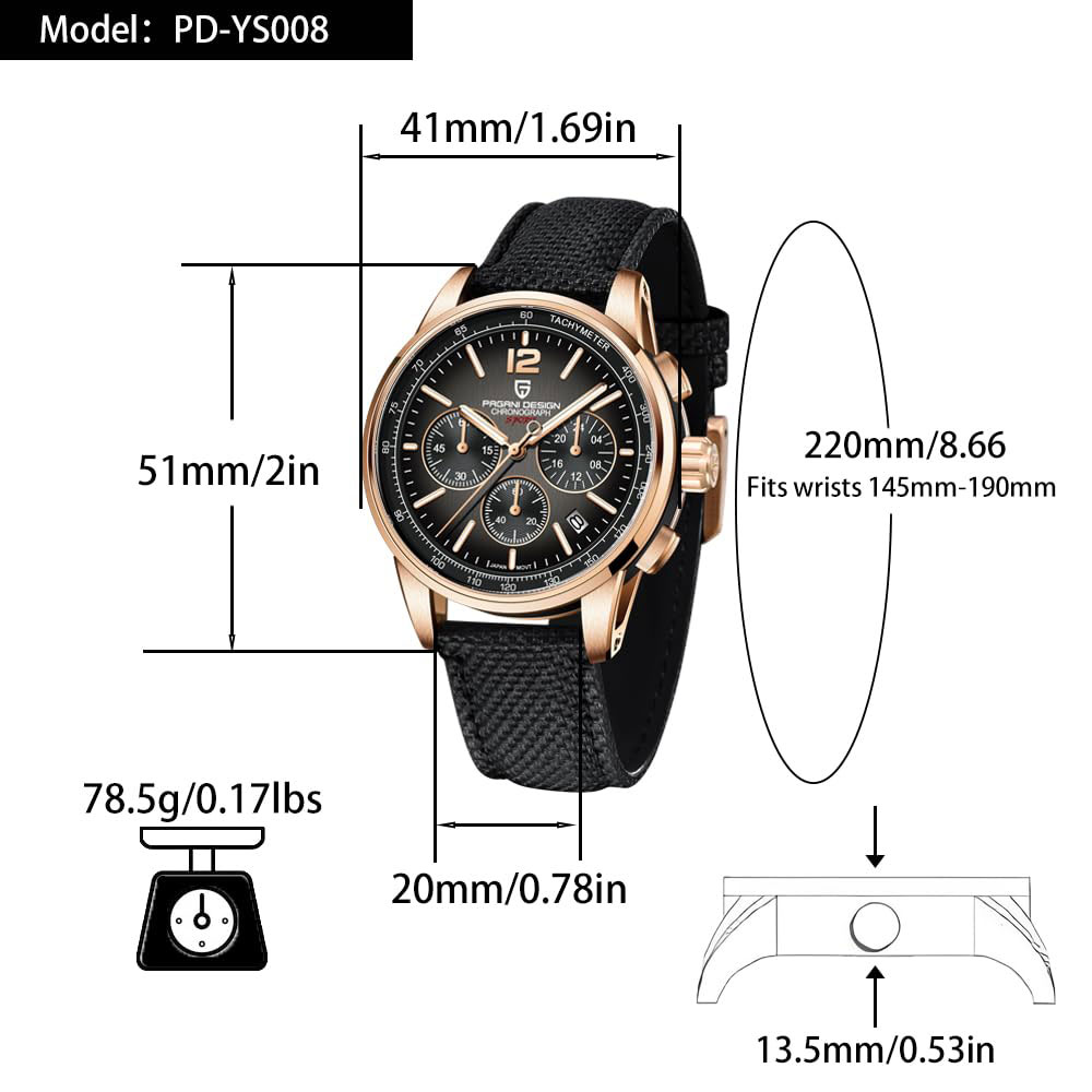 파가니 디자인 신형 남성 시계 41mm 크로노그래프 1 - Luxury Watch Design 리뷰 및 가격