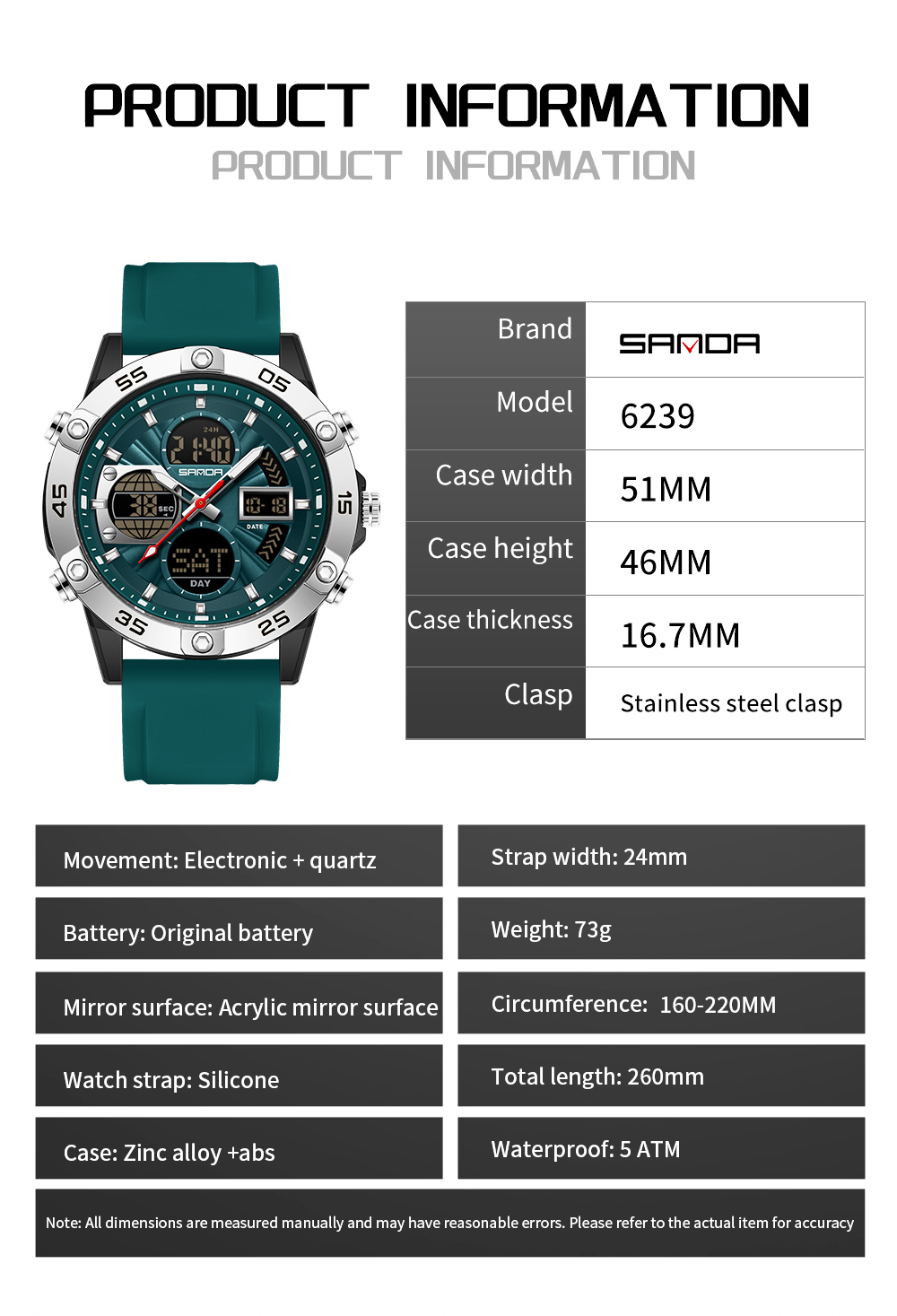 SANDA 패션 럭셔리 쿨 전자 쿼츠 남성용 시계 방수 - Luxury Watch Shop 리뷰 및 가격