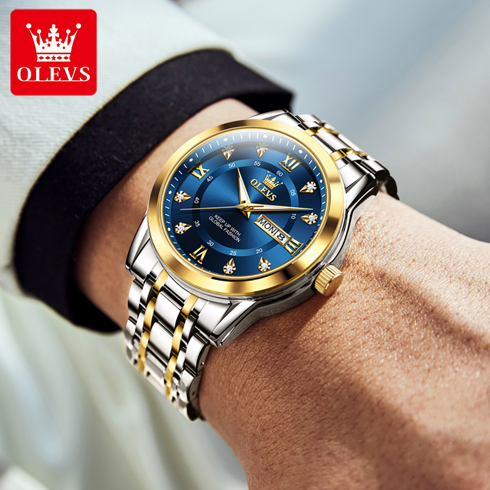 OLEVS 브랜드 패션 남성용 시계 스테인레스 스틸 방 - Luxury Watch For Men 리뷰 및 가격