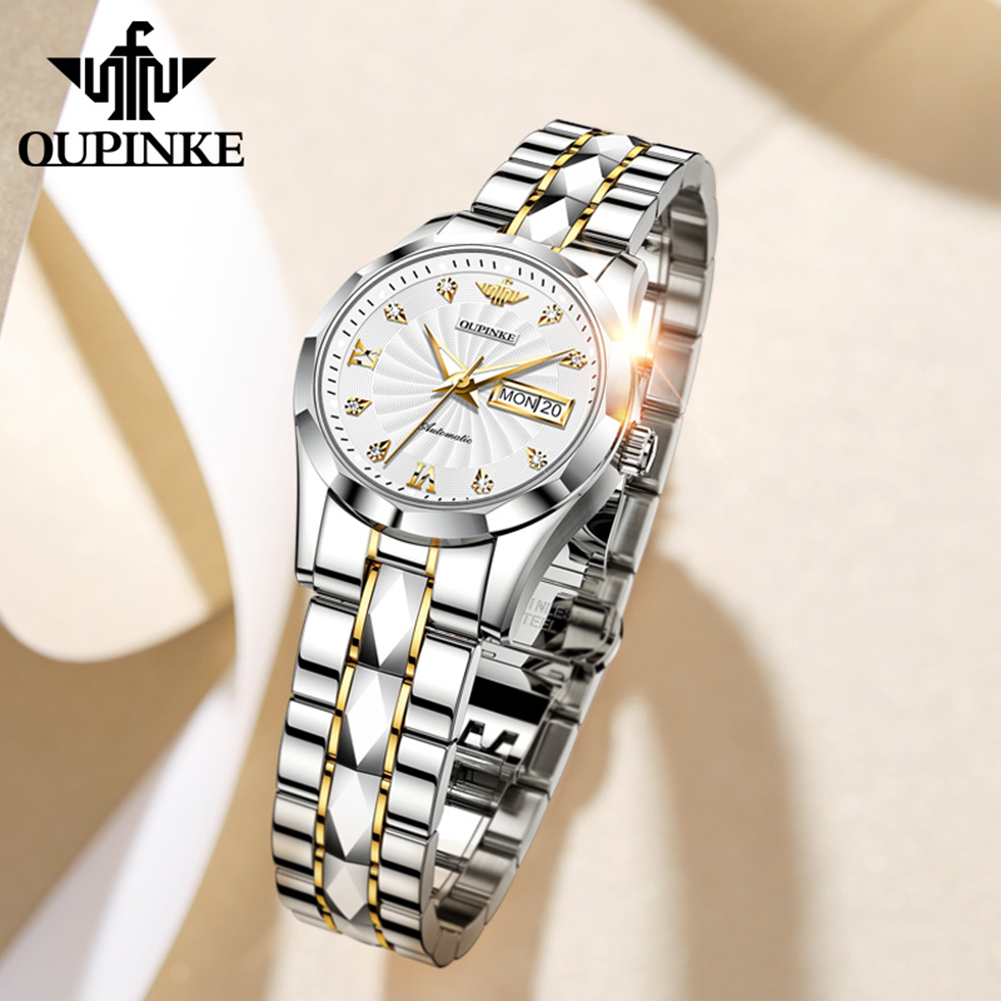 OUPINKE 3169 여성용 시계 고급스럽고 우아한  - Sapphire Crystal Display 리뷰 및 가격