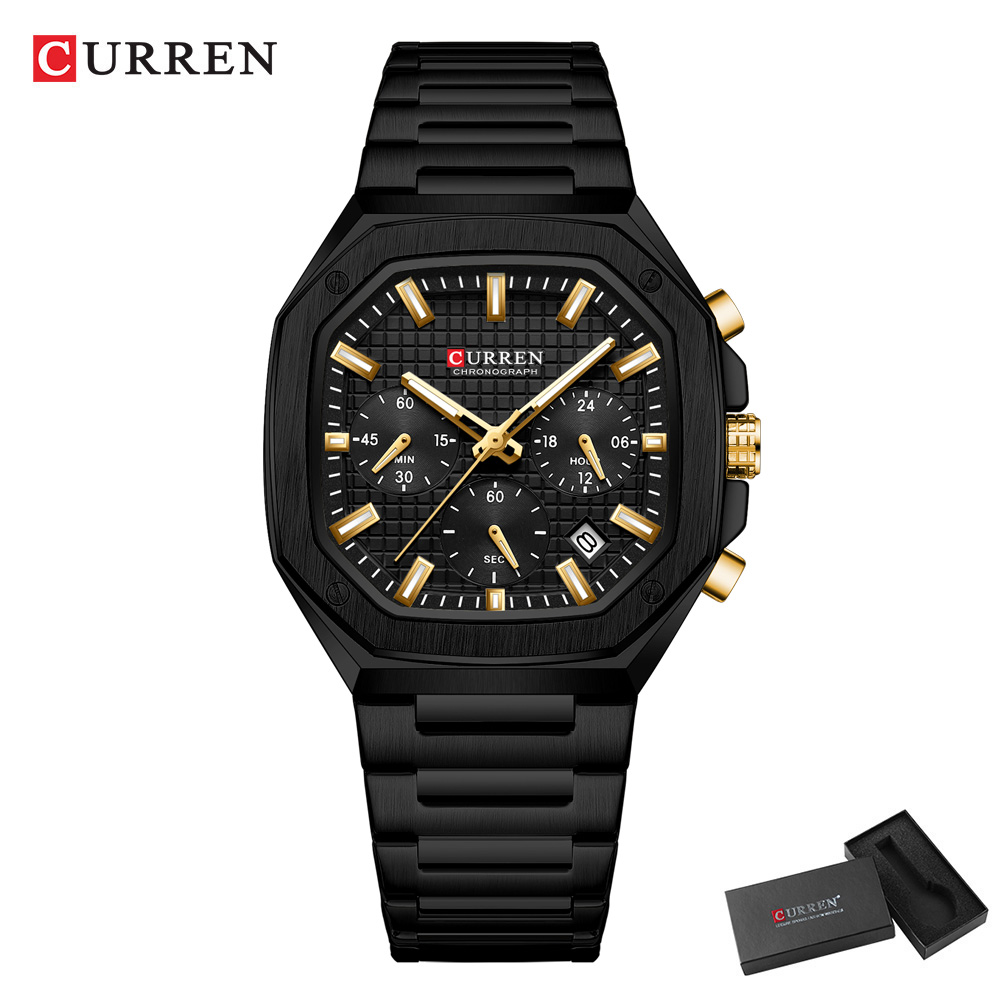 CURREN 남성용 럭셔리 스퀘어 크로노 시계 클래식  - Luxury Watch Design 리뷰 및 가격