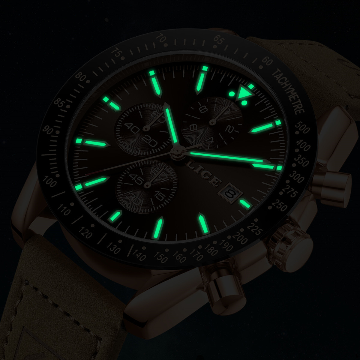 LIGE 가죽 시계 남성 패션 비즈니스 30M 방수 쿼 - Luxury Watch For Men 리뷰 및 가격