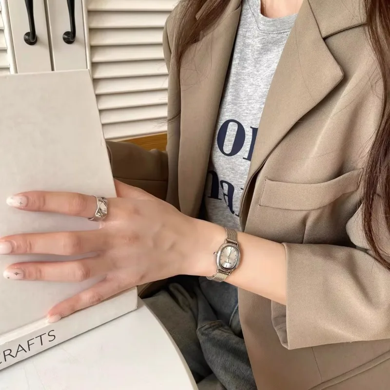 작은 타원형 다이얼 녹색 시계 간단한 스테인레스 스틸  - Luxury Watch Brands 리뷰 및 가격