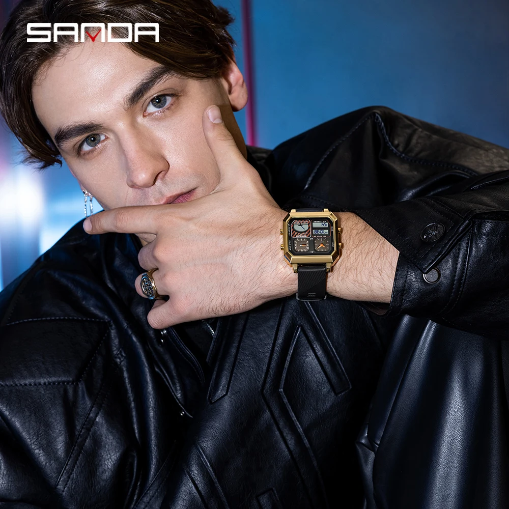 SANDA 남성용 전자 시계 지능형 온도 게이지, 탑  - Luxury Watch Shop 리뷰 및 가격